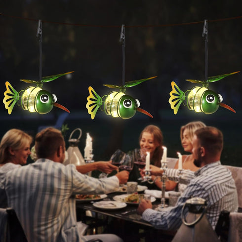 Yamodoor 2 Pack Hummingbird Solar Outdoor Hanging Lantern Creative Small Sculpture Lights Durable Waterproof Lamp