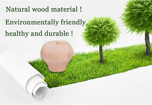 YHBZ 4Pcs Legs,2cm/0.8in Solid Wood Furniture Leg,Eco-Friendly Table Legs,Wood Color Sofa Support Foot,DIY Replacement