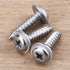 #4 x 3/8" Phillips Pan Washer Head Wood Screws, 304 Stainless Steel, Corrosion Resistant, 100 PCS