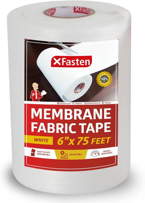 XFasten Waterproofing Membrane Sheet, 6” x 75 Ft Tape for Shower Underlayment Tile, EPDM, Cement Board