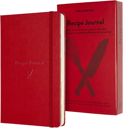 Moleskine Passion Journal, Recipe, Hard Cover, Large (5" x 8.25") Scarlet Red, 400 Pages by Moleskine