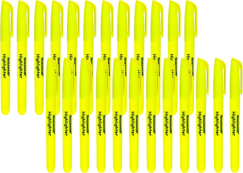 Trail maker 100 Packs of Bulk Yellow Highlighters, Bright Wholesale Highlighters for Classrooms, School Kids, Teachers,