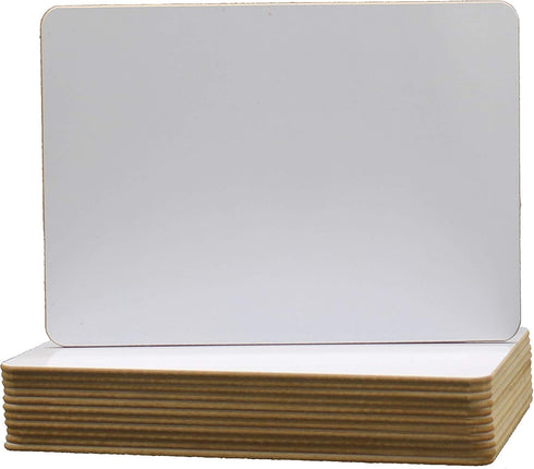 Flipside Products 6" x 9" Two-Sided Dry Erase White Boards, 12 Pack Classroom Lapboards for Group Participation