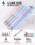 Nicpro 22PCS Pastel Mechanical Pencils Set in Case, Art Cute Drafting Pencil 0.5, 0.7, 0.9 mm, 2mm Lead Pencil Holders for Sketching Drawing With 11 Tube (4B 2B HB 2H Colors) Lead Refills, 3 Erasers by Nicpro