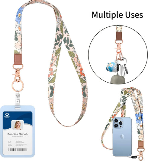 Rimilak Neck Lanyard Key Chain - Long Lanyard Strap Holder for Women Men, Car Keys, ID Badges, Wallet, Phone