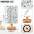 ALAZA Bedside Table Lamp for Bedroom Blue Wildflowers Floral Nightstand LED Light Lamps with USB Port Linen Fabric