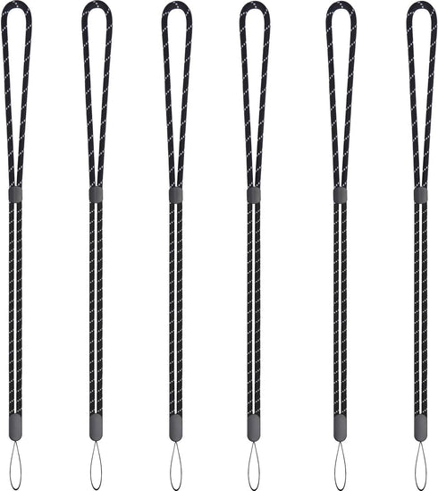 Lanyards 6 Pack Adjustable Neck Lanyard, Black Straps for ID Badge Holder, Keys, Office, Cruise