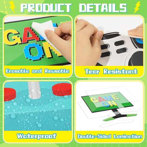 Set Mindset Video Game Theme Bulletin Board Level Up Classroom Decoration Video Game Growth Positive Come On Paper