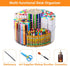 Flytreal 360-Degree 6 Acrylic Pen Marker Organizer for Desk, Rotating Pencil Holder Crayon Art Supplies Storage