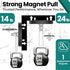 10Pack M6 ULIBERMAGNET Anti-Scratch Neodymium Magnet with Rubber Coated and Male Thread,Super Strong Magnetic Mounting