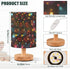 Bedside Table Lamp for Bedroom Glitter Stars Nightstand LED Light Lamps with USB Port Linen Fabric Shade Table Desk