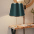 OSALADI Lamps Shades Medium Drum Lamp Shade Fabric Clip On Light Cover Replacement for Table and Floor Light Dark Green