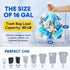 Plexon 12-16 24" 31" 6 Pack 1000, Gallon Clear Trash Bags, x High-Density Garbage Can Liners, Micron, Unscented, Bulk