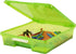 Storex Classroom Craft Project Box, Stacking Plastic Organizer Fits 12x12 Scrapbooking Paper, Green, 5-Pack (63207U05C)