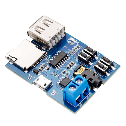 mp3 5v Super decoder - dfplayer mini Module with Audio Amplifier and Recorder for tf Card u Disk Play, Micro USB Power