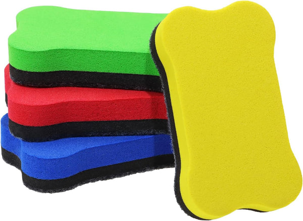Whiteboard Eraser 8Pcs, Assorted Color Small Magnetic Dry Eraser Cleaners for Classroom Office and Home (Little Bones)