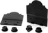 Ozco Building Products 56611 Laredo Sunset Truss Accent Plates, (2 per Pack), Black