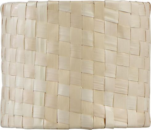 Aspen Creative 50502 5" 5" 4" Natural Palm Leaf Chandelier Clip-On Drum Shade, Top x Bottom x Height