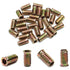 MroMax 30pcs Hex Threaded Inserts M8 with Flanged, 25mm Length, Carbon Steel Fastener Connector for Soft Wood