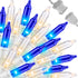 LAMPHOME Blue Clear Christmas String Lights, 100 ct 20FT Incandescent Mini Fairy