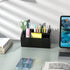 Black Acrylic Magnetic Pen Holder - Large Self Adhesive Wall Dry Erase Marker Holder for Home, School, Office