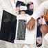 MOSISO Wrist Rest Support for Mouse Pad & Keyboard Set, Ergonomic Black Mousepad with Memory Foam