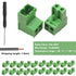 Tnisesm 16Pcs 2 Pin Screw Terminal Block Connector, 5.08mm Pitch Pluggable for 28-12AWG Cable, 300V 15A