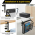 IANFAN 2-IN-1 Clamp On Desk Organizer, Under Desk Side Organizer Storage Hanging Wall Mounted File Holder Under Desks
