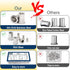 Vifmy 304 Kit(218 Pcs),M3 M4 M5 M6 M8 M10 Set,Rivnut Metric Stainless Steel Rivet Nut Assortment Flat Head Rivnut