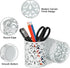 EasyPAG Metal Round Pencil Holder 2 Pack - White Pen Cup Organizers for Desk