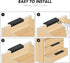 6 Pack 400mm/15.75" Ravinte Finger Pulls for Cabinets Length Black Edge Pulls Matte Black Finger Cabinet Concealed