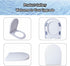 MinSha white(M18) Minsa soft sealed toilet seat, compatible with D/U-shaped extended bucket, quick release, easy