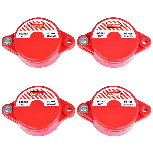 Gate Valve Lockout, 4 Pack Valve Lockout Device for 1" to 2-1/2" Diameter Valve Handle, Secure for Outdoor Use