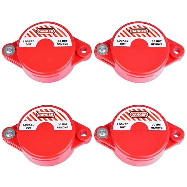 Gate Valve Lockout, 4 Pack Valve Lockout Device for 1" to 2-1/2" Diameter Valve Handle, Secure for Outdoor Use