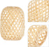 2pcs Artibetter Handmade Woven Mini Lantern Lamp Shades, Vintage Small Pendant Light Covers for Table Floor Lamps