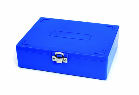 Heathrow Scientific HD15979A ABS Blue Tall Slide Box, 208mm Width x 175mm Height x 60mm Depth