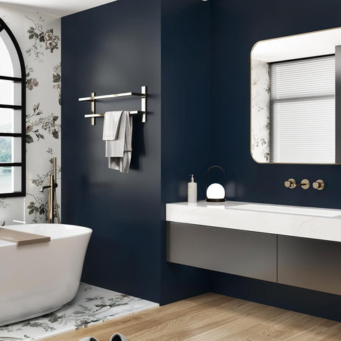 WESTICK Blue Wallpaper Peel and Stick Modern Bedroom Navy Contact Paper for Bathroom Living Room Accent Walls