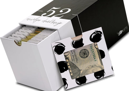 ZipGifts 52 $1,378 56 3 Envelope Money Saving Challenge Kit | Premium Card Stock Cash Stuffing Envelopes w/Clear