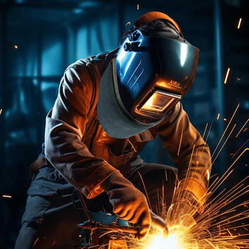 CODOHI Welding Bib Leather Helmet Cover with Press Fit Seal | Compatible with Most Welding Helmets