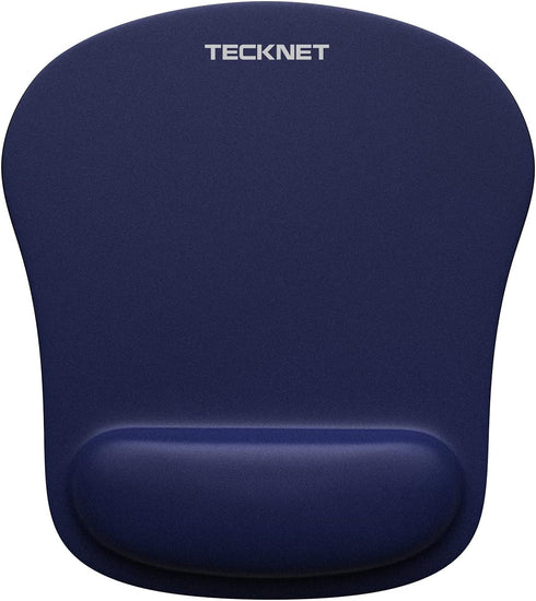 TECKNET Ergonomic Gaming Mouse Pad with Wrist Support, Comfortable Portable Mousepad for Computer, Blue