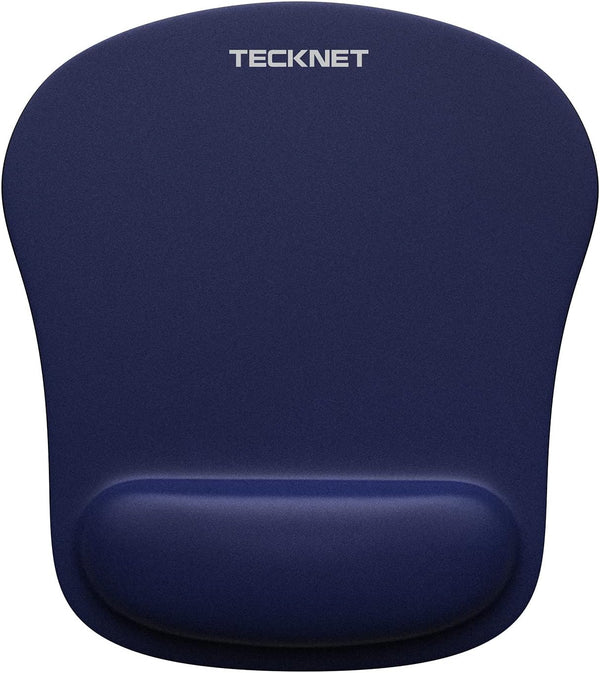 TECKNET Ergonomic Gaming Mouse Pad with Wrist Support, Comfortable Portable Mousepad for Computer, Blue