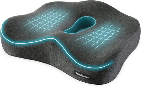 Memory Foam Seat Chair Cushion for Relieves Back Sciatica Pain Tailbone Pain