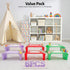 LIWBYYG 6 Pcs Kids Lap Desk Tray, Plastic Breakfast Lap Desk Trays with Side Pockets and Slot Portable Lap Bed Table