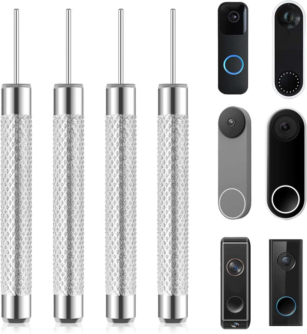 4-Pack Doorbell Camera Release Pin, Security Removal Tool Replacement for Nest and Eufy Video Doorbell