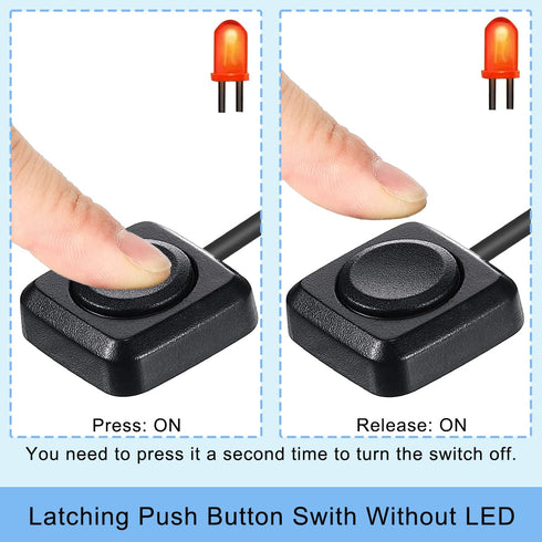 DKARDU 4 12V 24V Pcs Momentary Push Button Switch Car Mini Button Prewired Surface Mount Switch, for Car Ship