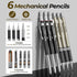 58 Set 6 0.5 0.7 0.9 2mm, 12 30 Nicpro PCS Art Drawing Supplies Kit in Leather Case, Art Mechanical Pencil with Metal