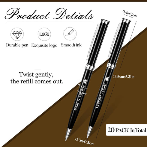 Fumete 20 Pcs Ideas Inspirational Religious Pens Bible Verse Ballpoint Pens Christian Scriptures Pens with Engraved Quotes Pastor Appreciation Gift Religious Gifts for Men Women Church(Stylish Style) by Fumete