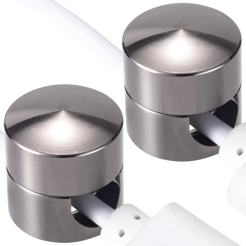 Pndeyo 2pcs Self-Adhesive Cable Anchors for Desk, Aluminum Phone Cord Holder Clips, Adjustable