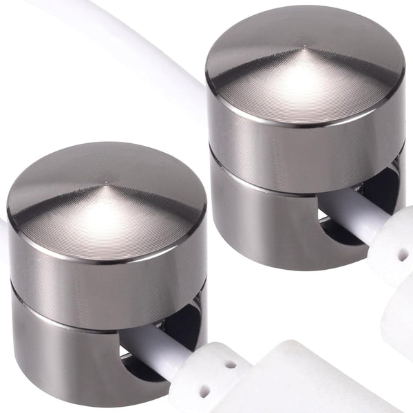 Pndeyo 2pcs Self-Adhesive Cable Anchors for Desk, Aluminum Phone Cord Holder Clips, Adjustable