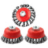 3 Pack Wire Wheel Brush for Angle Grinder, 4 Inch Angle Grinder Wire Wheel, Wire Wheels for 4 1/2 Angle Grinder, 5/8